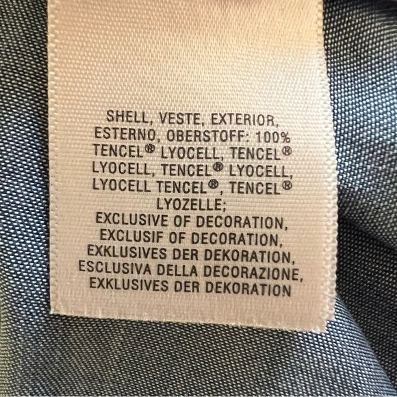 ANTHROPOLOGIE Holding Horses Stitched Chambray Vest Tie Waist Size Small - Picture 14 of 15